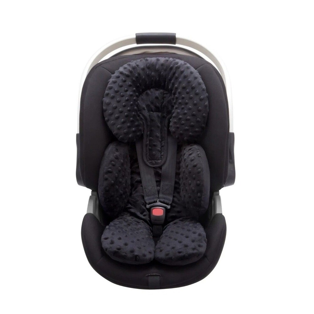 Pro Goleem Infant Car Seat Insert, Baby Head Neck Body Support, Minky Black